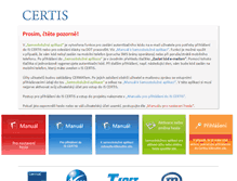 Tablet Screenshot of certis.cermat.cz